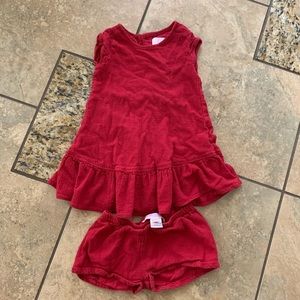 Well dressed wolf 4t red/ maroon tunic/dress